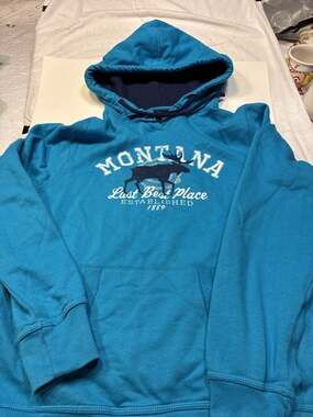 Prairie Mountain Montana The Last Best Place Moose Graphic Hoodie